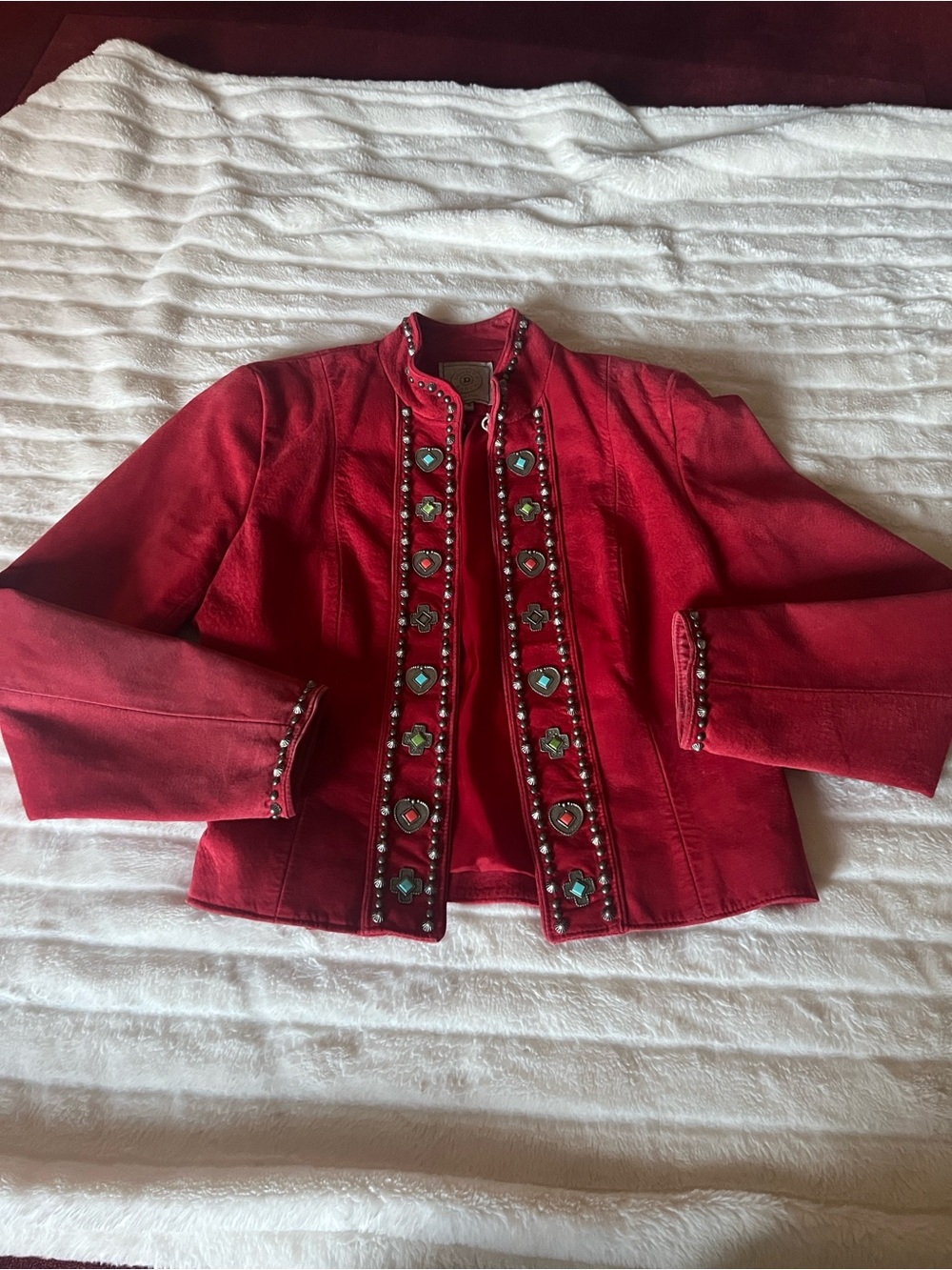 Double D Ranch Vintage Red Jacket Embellished Jacket